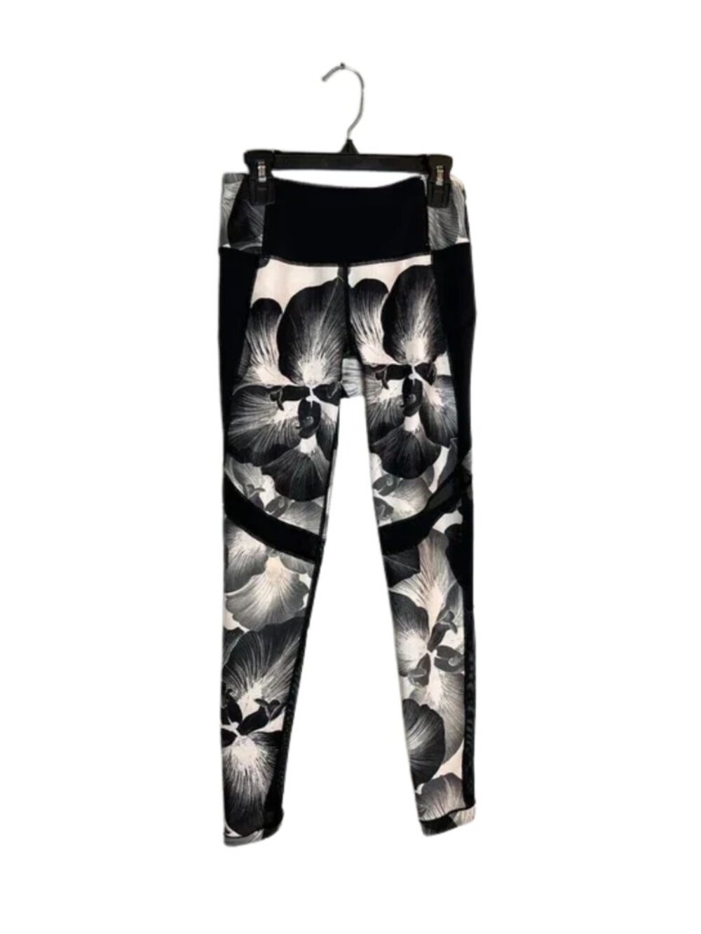 CALIA By Carrie Underwood Floral Camo Mesh Legging Pants Black And White Size XS